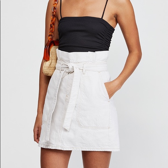 New free people denim high waist skirt - Picture 2 of 9